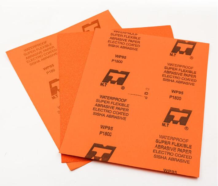 Orange aluminium sandpaper mt wp95
